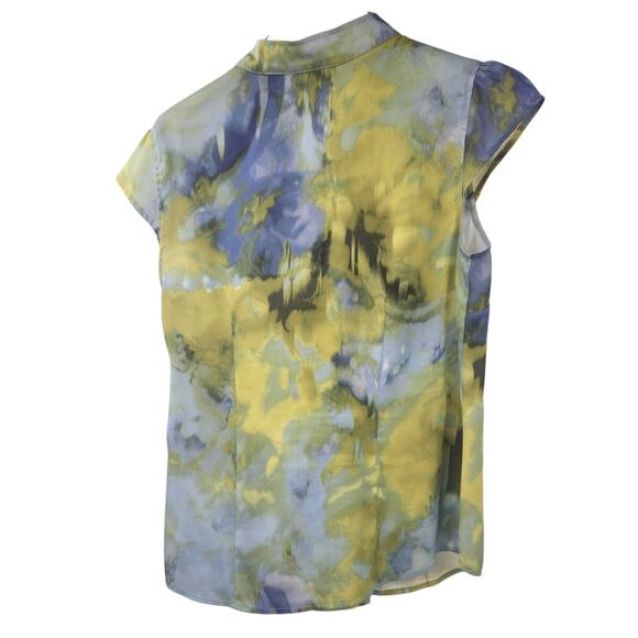 NEW YORK & COMPANY Cap Sleeve V-Neck Top Womens Size 4 - Picture 2 of 3